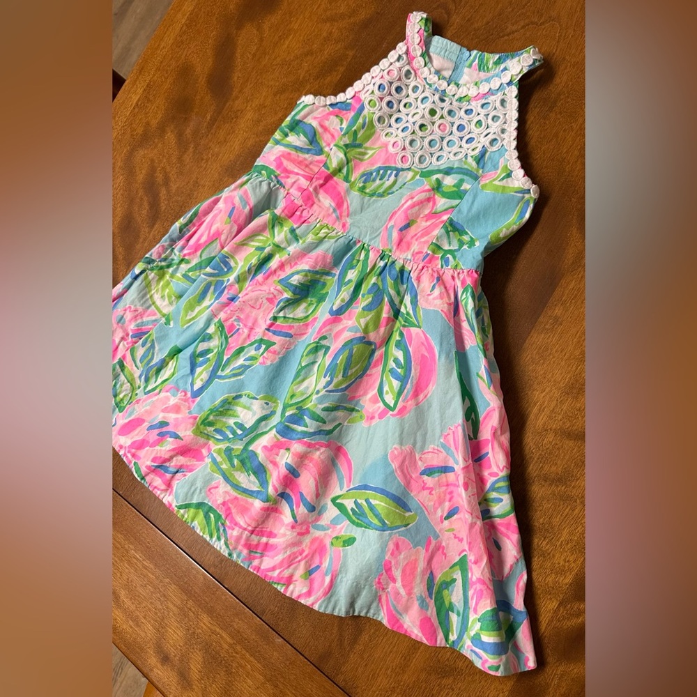 Girls Lilly Pulitzer Floral Dress Size 6 - Picture 4 of 8